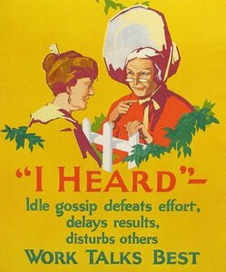 i heard - gossip - work talks - 1929 - motivational magnet