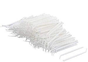 xjs plastic household teeth cleaning tool curved hook toothpicks white (150 pcs)