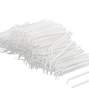 XJS Plastic Household Teeth Cleaning Tool Curved Hook Toothpicks White (150 Pcs)