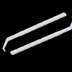 XJS Plastic Household Teeth Cleaning Tool Curved Hook Toothpicks White (150 Pcs)