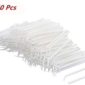 XJS Plastic Household Teeth Cleaning Tool Curved Hook Toothpicks White (150 Pcs)