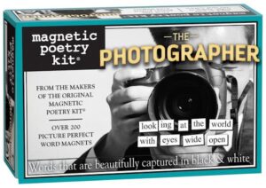 magnetic poetry - the photographer kit - words for refrigerator - write poems and letters on the fridge - made in the usa