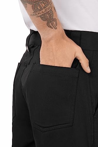 Chef Works Men's Essential Pro Chef Pants, Black, 38