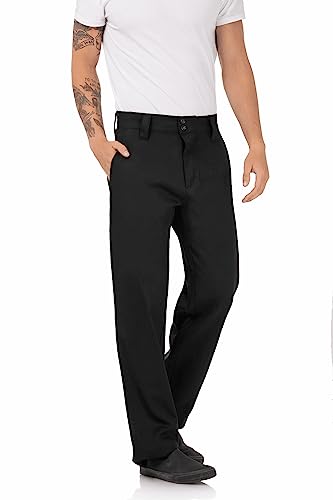 Chef Works Men's Essential Pro Chef Pants, Black, 38