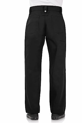 Chef Works Men's Essential Pro Chef Pants, Black, 38