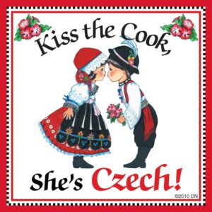 czech gift for women magnet kiss czech cook