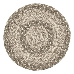 VHC Brands Cobblestone Trivet Hot Pad for Pots Pans, Tan Grey White, Jute Blend, Round Circle, 8 Inches