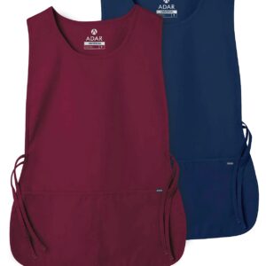 Adar Universal Cobbler Apron Multi Color 2 Pack - Unisex Cobbler Apron - 7022M - Burgundy/Navy - X