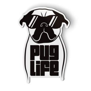 pug life funny cute - magnet - car fridge locker - select size