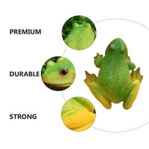 IMIKEYA 3pcs Frogs Shaped Refrigerator Magnets Mini Resin Frogs Figurines Statue for Fairy Garden Home Decorations