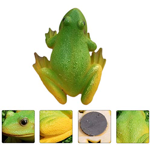 IMIKEYA 3pcs Frogs Shaped Refrigerator Magnets Mini Resin Frogs Figurines Statue for Fairy Garden Home Decorations