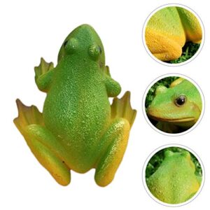 IMIKEYA 3pcs Frogs Shaped Refrigerator Magnets Mini Resin Frogs Figurines Statue for Fairy Garden Home Decorations