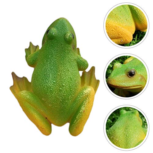 IMIKEYA 3pcs Frogs Shaped Refrigerator Magnets Mini Resin Frogs Figurines Statue for Fairy Garden Home Decorations