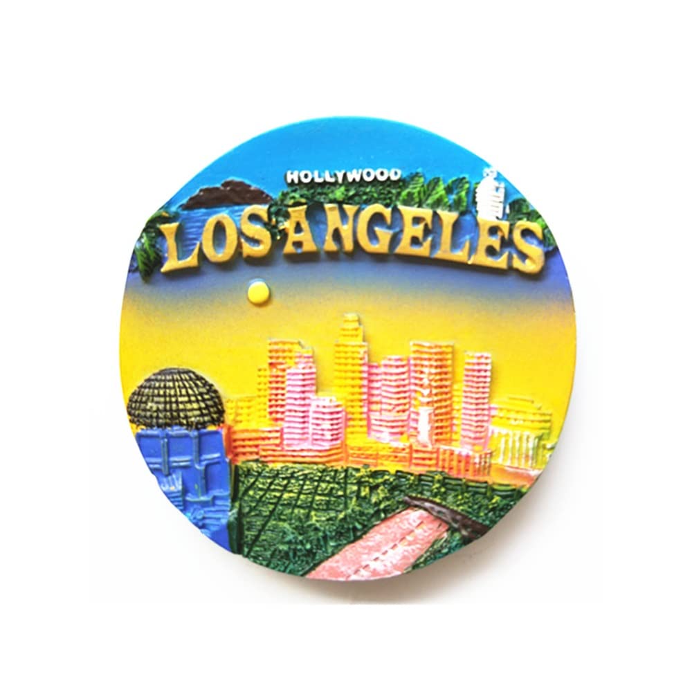 Los Angeles Landmark Skyline Hollywood 3D Refrigerator Magnet Natural Resin Tourists Souvenirs