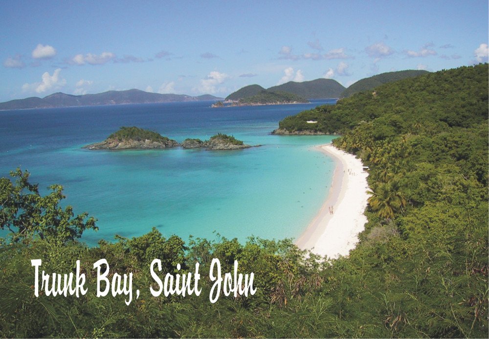 Trunk Bay, Saint John, United States Virgin Islands, Beach, Souvenir Magnet 2 x 3 Photo Fridge Magnet