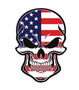 wickedgoodz american flag skull refrigerator magnet - patriotic us magnetic car decal