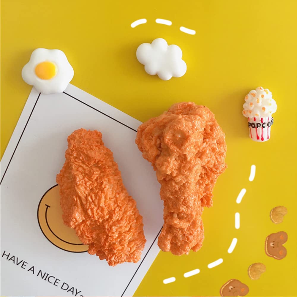 Simulation Fast Food Refrigerator Magnets, Resin Fried Chicken Wings Legs Fridge Magnets, Home Office Whiteboard Magnets Map Magnets Fridge Stickers