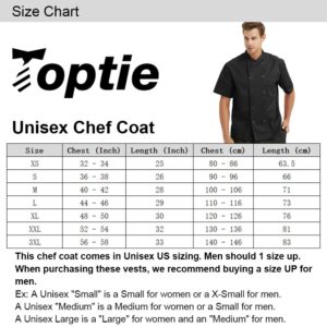 TopTie 3 Pack Men & Women Short Sleeve Chef Coat Jacket-set3-3XL