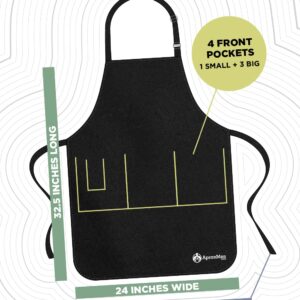 ApronMen, Funny Baking Apron Stressed Is Just Desserts Spelled Backwards - Adjustable Straps - One Size Fits All Grilling Apron With Pockets - Cotton Kitchen Cooking Chef Apron