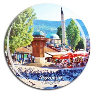 sarajevo bosnia fridge magnet 3d crystal glass tourist city travel souvenir collection gift strong refrigerator sticker
