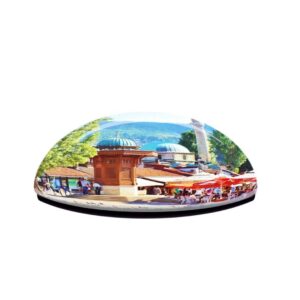 Sarajevo Bosnia Fridge Magnet 3D Crystal Glass Tourist City Travel Souvenir Collection Gift Strong Refrigerator Sticker