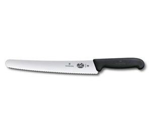 victorinox fibrox 10.25-inch bread knife with serrated edge and black handle