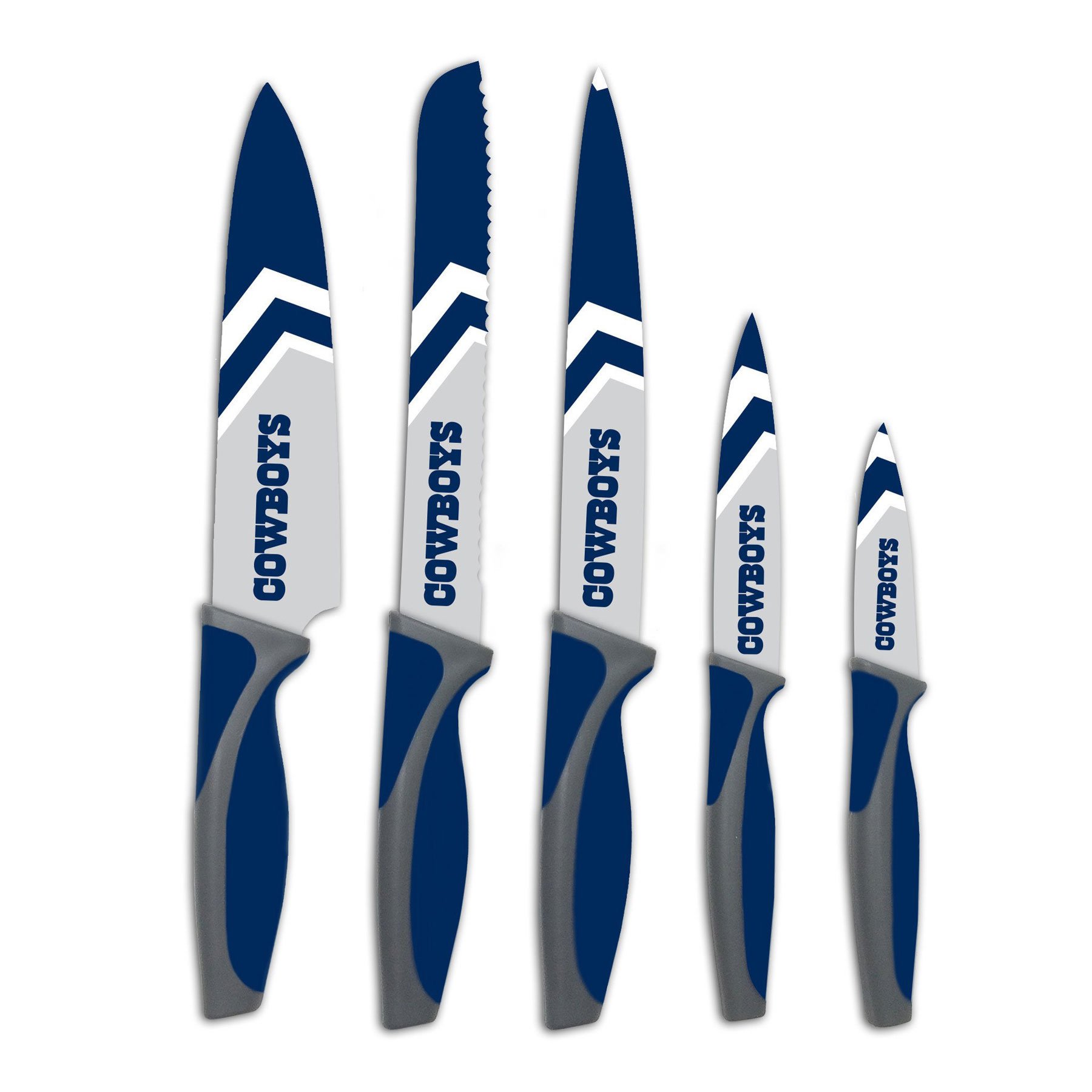 The Sports Vault NFL Dallas Cowboys 5-Piece Kitchen Knife Set