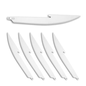 outdoor edge 3.5" razorsafe replacement 5.0" boning/fillet knife blades - 6 pieces plus blade storage box