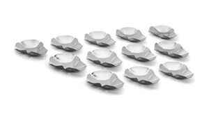 outset 76471 stainless steel grillable oyster shells, set of 12, silver