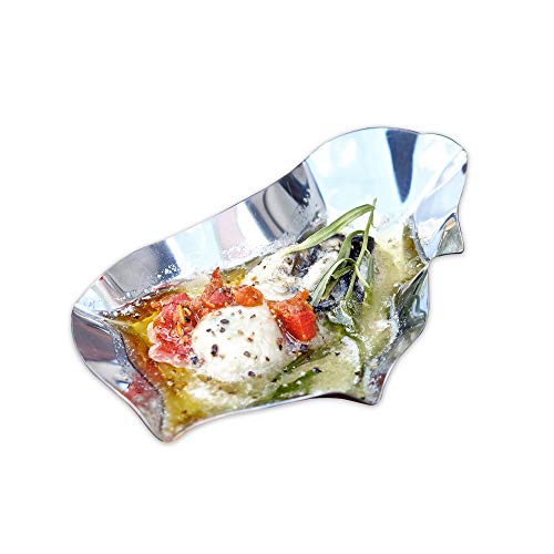 Outset 76471 Stainless Steel Grillable Oyster Shells, Set of 12, SIlver