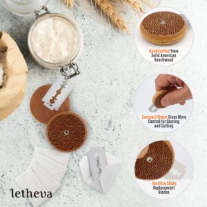 Letheva UFO Bread Lame Cutter, for Scoring Homemade Dough, Great Gift for Artisan Bread and Baguette Makers, Our Scorer Includes 10 Replaceable Razor Blades, Must Baking Tool for Bread Baking