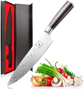 imarku chef knife 8 inch, high-carbon stainless steel pro kitchen knife with ergonomic handle and gift box, chef's knives for professional use, gifts for women men