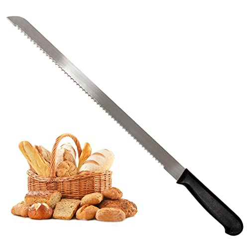 Kiss Core 18.1-inch Bread Knife for Homemade Bread, Long Serrated Bread Knife Stainless Steel Bread Cutter for Cakes, Sandwiches