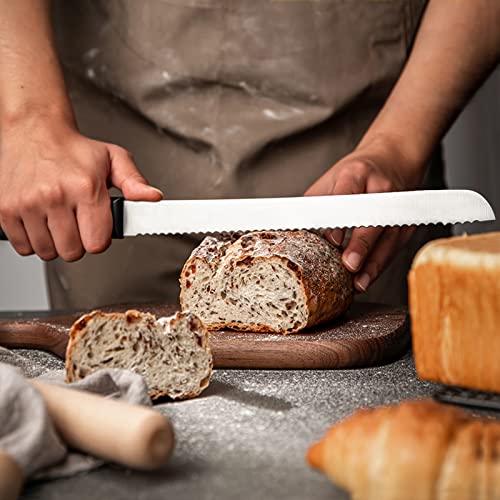 Kiss Core 18.1-inch Bread Knife for Homemade Bread, Long Serrated Bread Knife Stainless Steel Bread Cutter for Cakes, Sandwiches