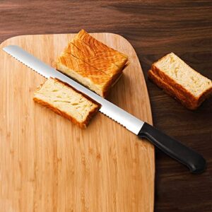 Kiss Core 18.1-inch Bread Knife for Homemade Bread, Long Serrated Bread Knife Stainless Steel Bread Cutter for Cakes, Sandwiches