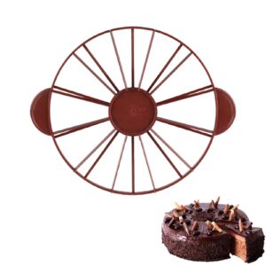 SDUSEIO Cake Portion Marker Cake Cutter Slicer Cheesecake Cutter for Even Slices,Round 10/12 Piece Double Sided Cake Portion Marker Cake Divider Baking Tool for 10 Inch Diameter,Coffee