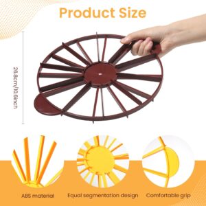 SDUSEIO Cake Portion Marker Cake Cutter Slicer Cheesecake Cutter for Even Slices,Round 10/12 Piece Double Sided Cake Portion Marker Cake Divider Baking Tool for 10 Inch Diameter,Coffee