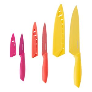 farberware chef knife set, 3 piece, multicolor
