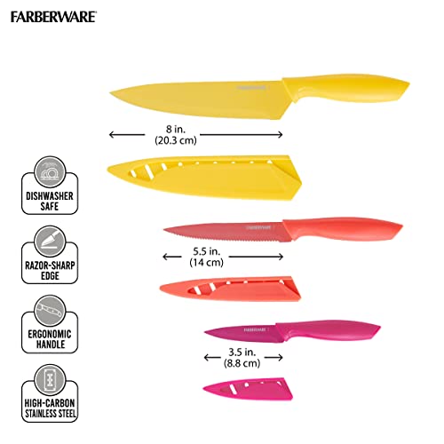 Farberware Chef Knife Set, 3 Piece, Multicolor