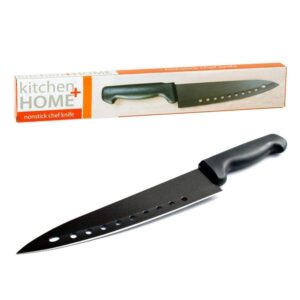kitchen + home non stick sushi knife - the original 8 inch stainless steel non stick multipurpose chef knife