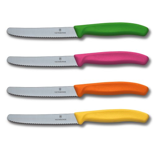 Swiss Classic 4-Piece 4.5" Round Tip Paring Knife Set by Victorinox