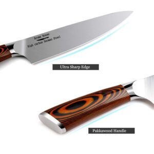 Aroma House CHRISTMAS Pratical Gift, Gift Box Packed, 4" PARING KNIFE & 8" VEGETABLE CHEF KNIFE