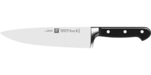 zwilling professional s chef's knife, 8", silver/black