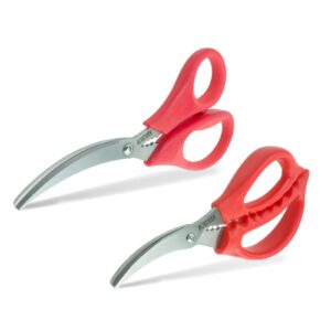 roedeer kitchen stainless steel seafood scissors for lobster,shrimp,crab,crab claw,king crab leg,fish,shellfish,crawfish,6" and 7" 2pcs shears