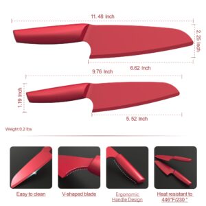 SWIBINJIT Nylon Knife | Plastic Knife Safe for Kids | 2 Piece set 11” and 9” | Nylon Knife Set for Cutting Fruits, Veggies and Bread | kids Nylon Knife for Nonstick Pans