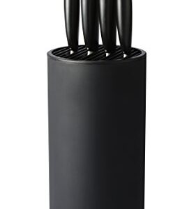 Kyocera KB-U-BK Universal Round Soft Touch Knife Block, 8.8" x 4.3", Black