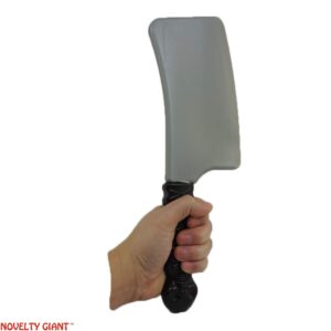 NOVELTY GIANT WWW.NOVELTYGIANT.COM Jumbo Plastic Butcher Knife Cleaver Prop Silver