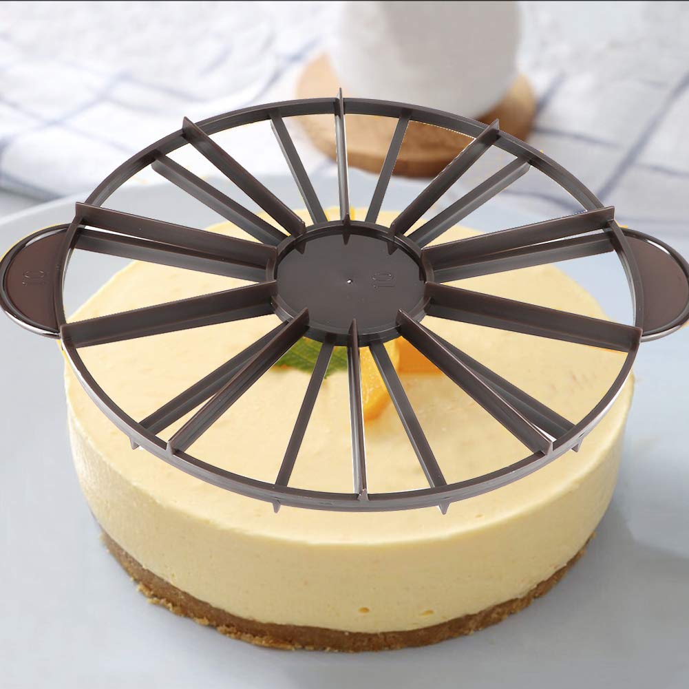 Marvellous Cake Portion Marker,10/12 Piece Pie Cutters ABS Cake Divider Cheesecake Cutter with Handle for Pastry Baking（26.8cm/10.6in）