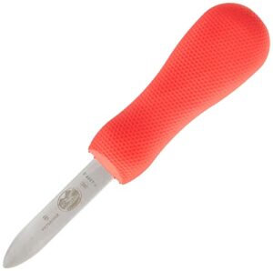 victorinox oyster knife 2-3/4-inch hooked tip new haven style blade, red supergrip handle