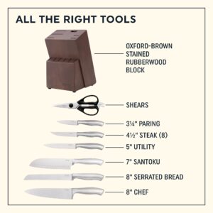 Chicago Cutlery Insignia (13-PC) Kitchen Knife Block Set With Wooden Block, Contoured Handles and Sharp Stainless Steel Professional Chef Knife Set & Scissors